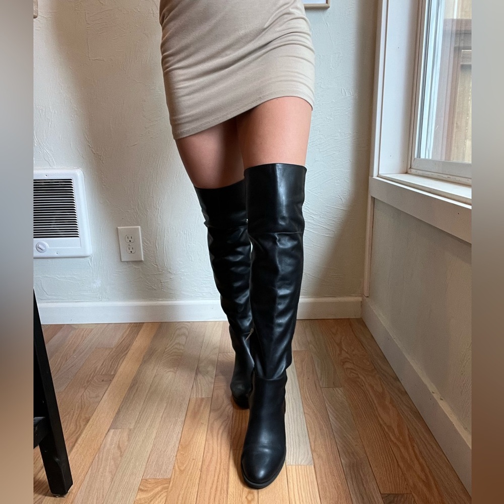 SAM EDELMAN
PAM WOMENS ZIPPER RIBBED KNIT OVER-THE-KNEE BOOTS 8M